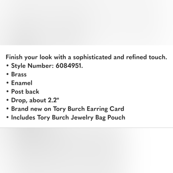 🔹️TORY BURCH 🔹️ Gold Miller Wire Hoop Pearl Logo Earrings - Picture 3 of 3